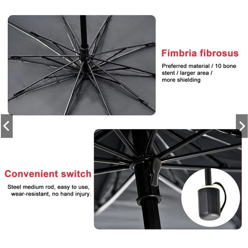 Car Sun Shade Windshield Cover Foldable Car Umbrella UV Rays and Heat Sun Visor Protect Car Parasol