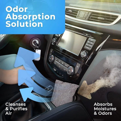 500g Activated Bamboo Charcoal Bag Odor Remover Air Purifying Bags Car Room Charcoal Deodorant Bag