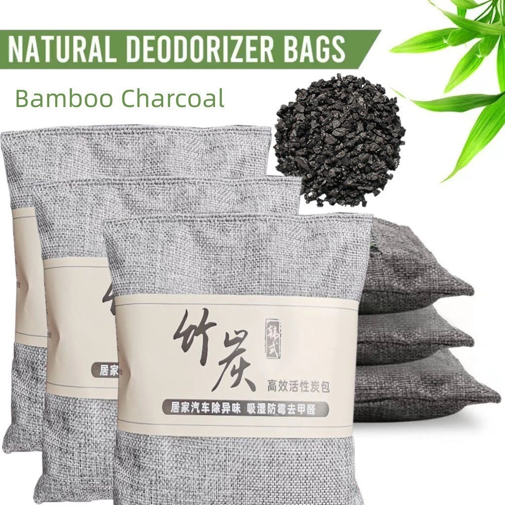 500g Activated Bamboo Charcoal Bag Odor Remover Air Purifying Bags Car Room Charcoal Deodorant Bag
