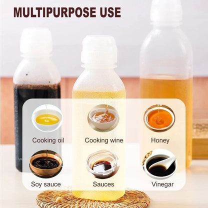 3 Pcs Kitchen Squeeze Bottles Oil Bottle Clear Plastic Squeeze Bottle Condiment Dispenser