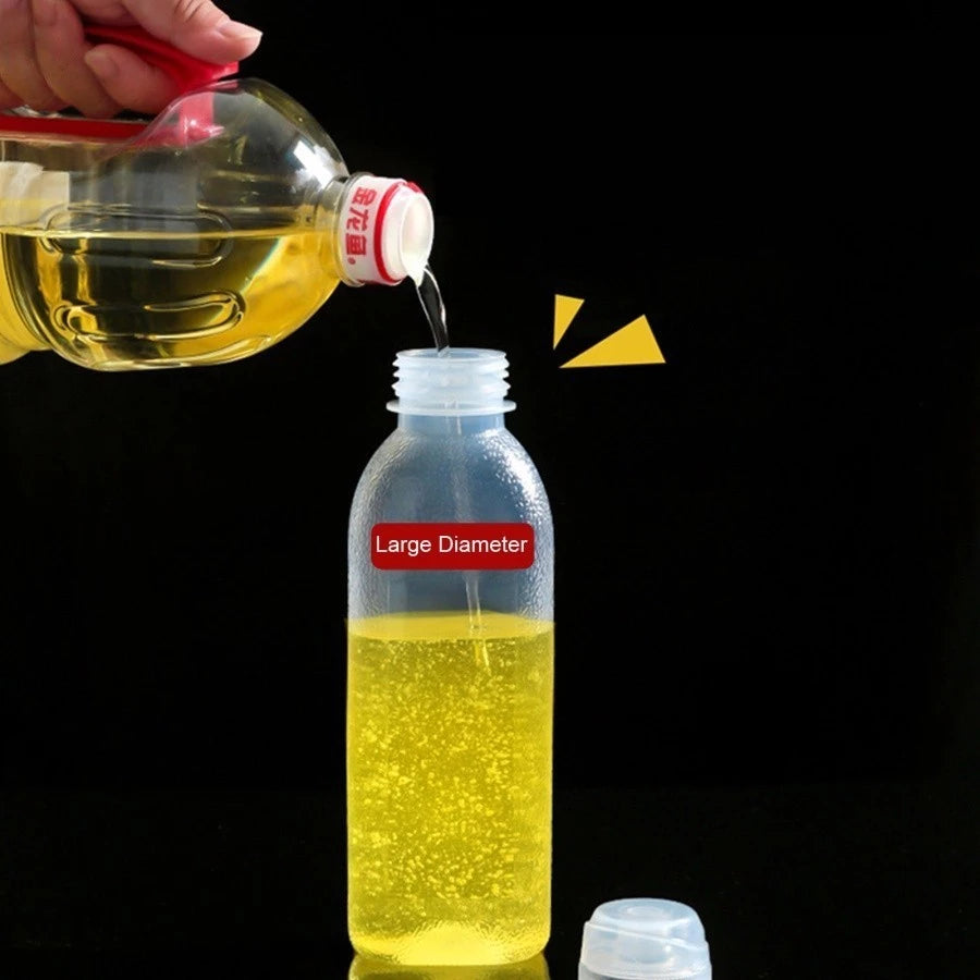 3 Pcs Kitchen Squeeze Bottles Oil Bottle Clear Plastic Squeeze Bottle Condiment Dispenser