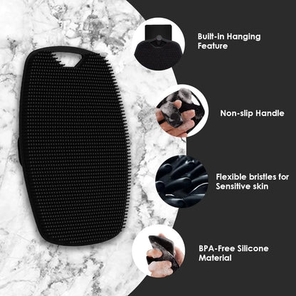 Silicone Body Scrubber Deep Cleaning Skin Massage Shower Brush Exfoliating Bath Brush