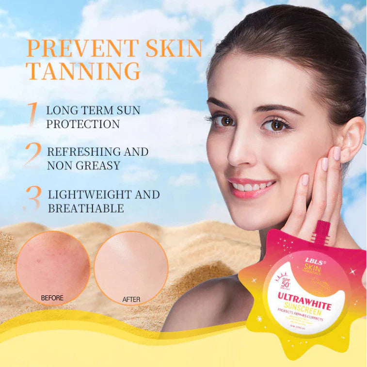 【BUY1 TAKE2】LB-LS Ultra White Sunscreen Whitening essential High protection spf50 sunblock50g