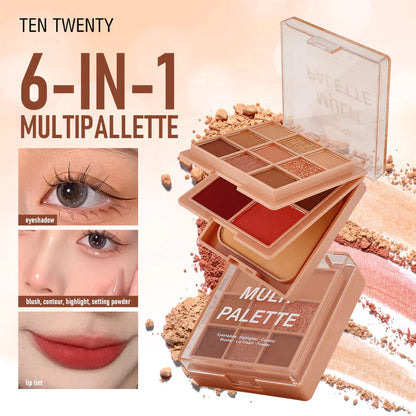 TEN TWENTY All-in-One Multi Palette Eyeshadow, Highlighter, Blusher, Lip Cream, Face Powder Makeup