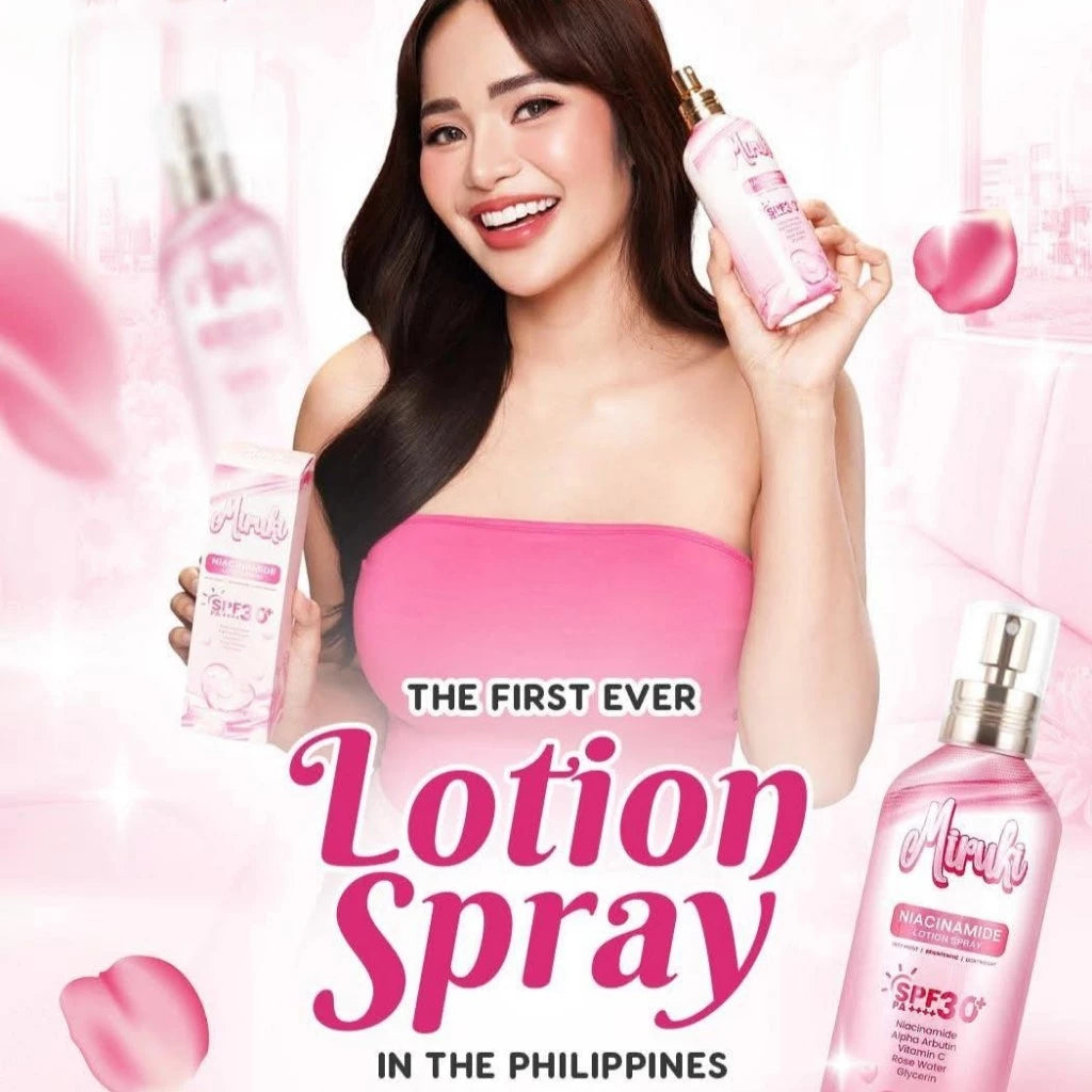 Miruki Niacinamide Lotion Spray SPF 30+ PA++++ 260ml Lightweight Whitening Brightening Deep Moisture