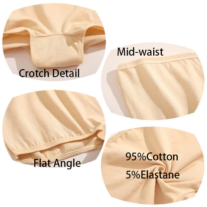 FINETOO 3PCS/Set Cotton Boxer Panty for Women Comfortable Briefs Woman Underpants High Waist Panties