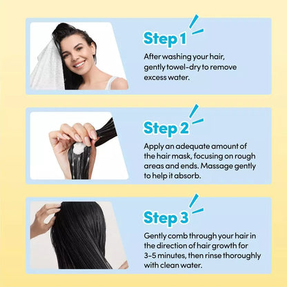 Yusofine Caviar Luxury Hair Mask Premium Deep Repair Keratin Treatment Smooth Shiny Frizz-Free Hair